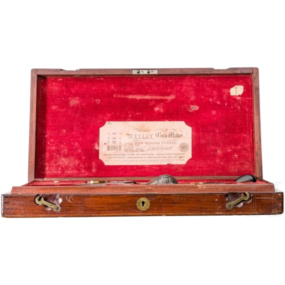 A cased pair of deluxe percussion pistols, Joseph Charles Reilly, London, circa 1850