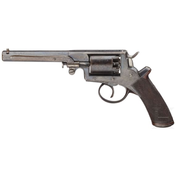 A Belgian percussion revolver by Auguste Francotte, licensed by R. Adams in London