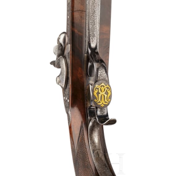 A cased breech-loading percussion pistol by Gastinne Renette in Paris, circa 1860