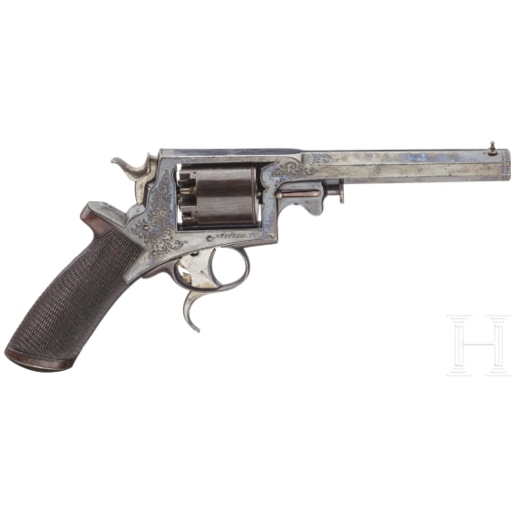A Tranter "triple action" double trigger percussion revolver
