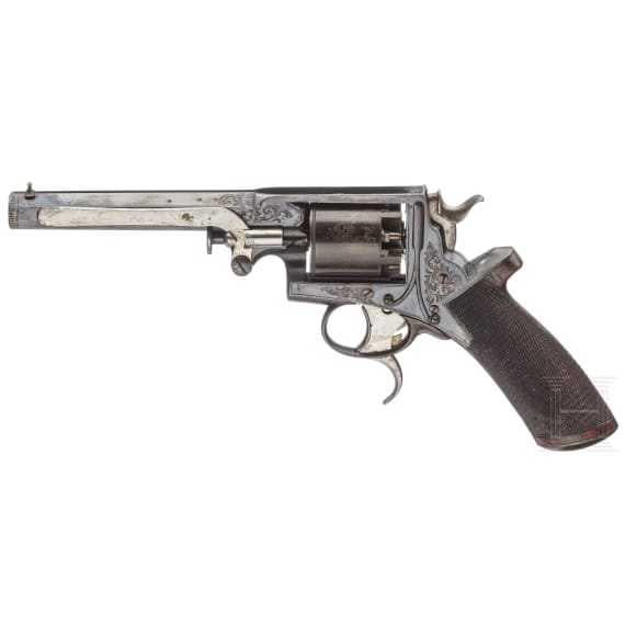 A Tranter "triple action" double trigger percussion revolver