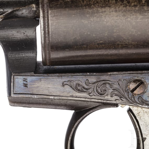 A Tranter "triple action" double trigger percussion revolver