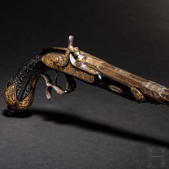 A deluxe percussion target pistol, Geeringkx, Paris, circa 1880/90