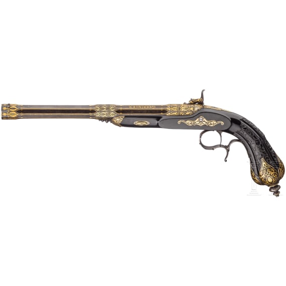 A deluxe percussion target pistol, Geeringkx, Paris, circa 1880/90