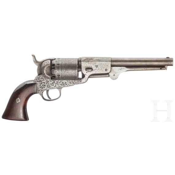 A percussion revolver, similar to the Colt 3rd Model Dragoon