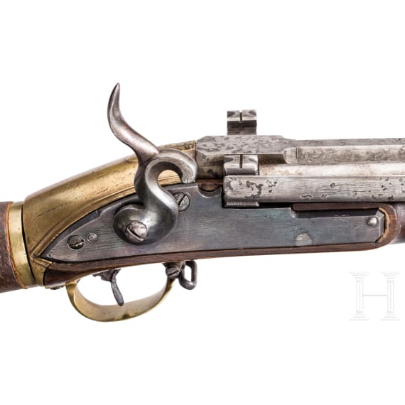 A repeating air rifle, Girardoni system, 18th century