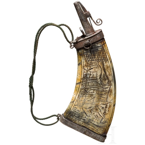 A powder flask for musketeers, German, c. 1600