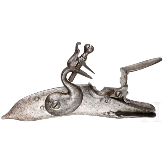 A large German flintlock for a wall piece, 1st half of 18th century
