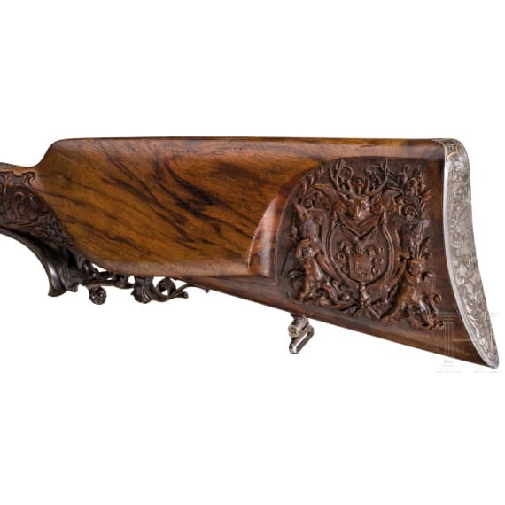 A luxury side-by-side shotgun L. Dieter, Munich, from the estate of Prince Ludwig Ferdinand of Bavaria, late 19th century