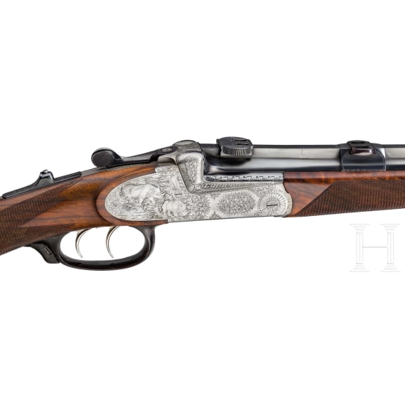 A drop barrel big game rifle by Koschat in Ferlach