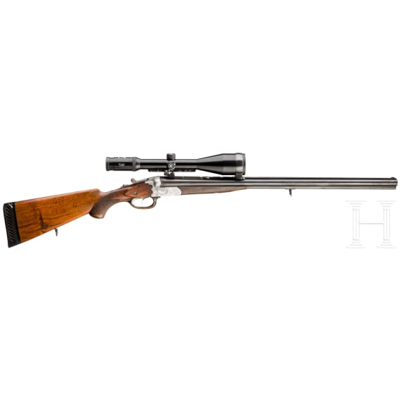 A pre-war three-barrel rifle-shotgun, Suhl