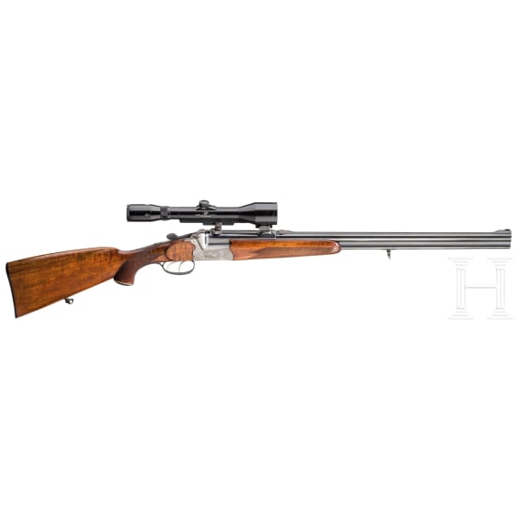 A rifle-shotgun by Franz Sodia with a Nickel scope