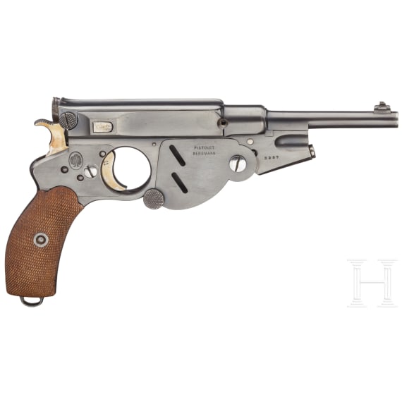 A Bergmann Mod. 1896 No. 3, with charging clip