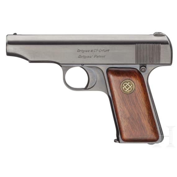 An Ortgies pistol, 1st version with holster