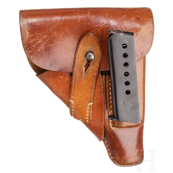 An Ortgies pistol, 1st version with holster