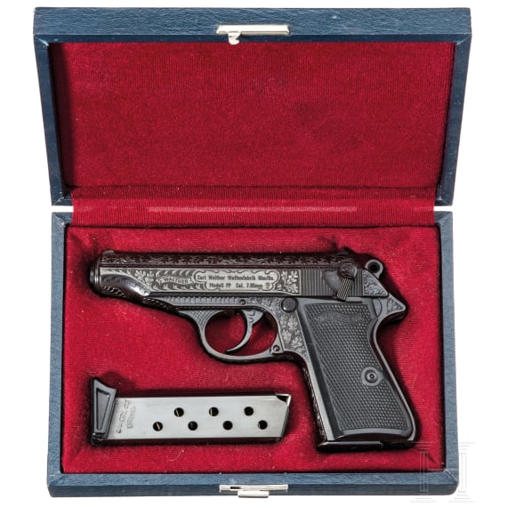 A cased engraved Walther PP Ulm