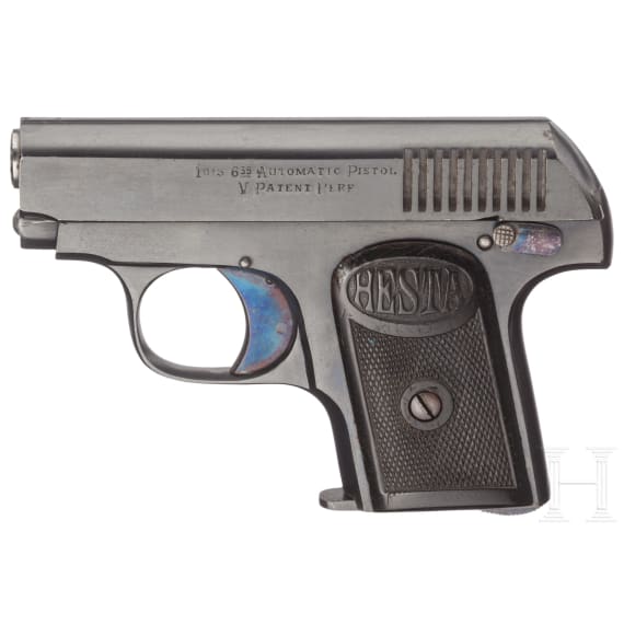 A Hesta pistol with holster
