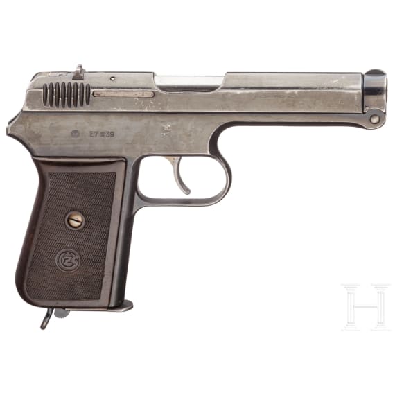 A CZ M 38 with holster, war booty of the Wehrmacht, used by the Finnish army