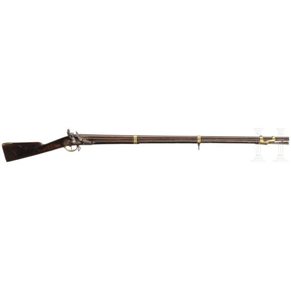 An infantry musket, similar to the Fusil de Marine M an 9