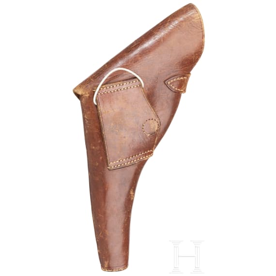A Webley Mark VI with holster