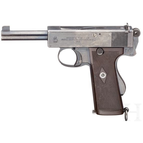 A Webley & Scott Mark I N (Navy model) with holster