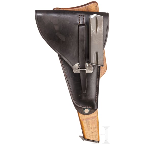 A Browning John Inglis HP pistol No. 1 Mk 1*, with shoulder stock and holster