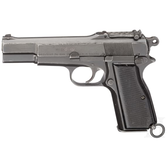 A Browning John Inglis HP pistol No. 1 Mk 1, with shoulder stock