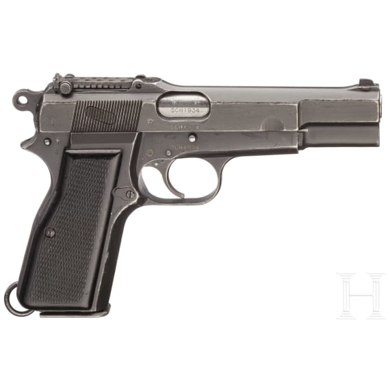 A Browning John Inglis HP pistol No. 1 Mk 1, with shoulder stock