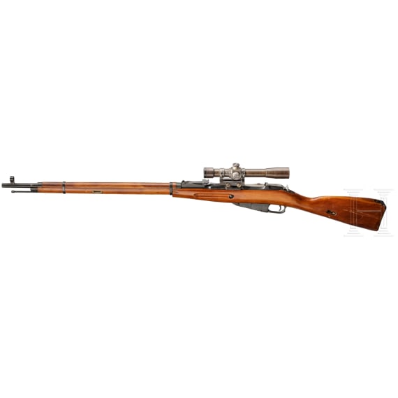 A Mosin -Nagant M 1891/30 sniper rifle with scope PEM