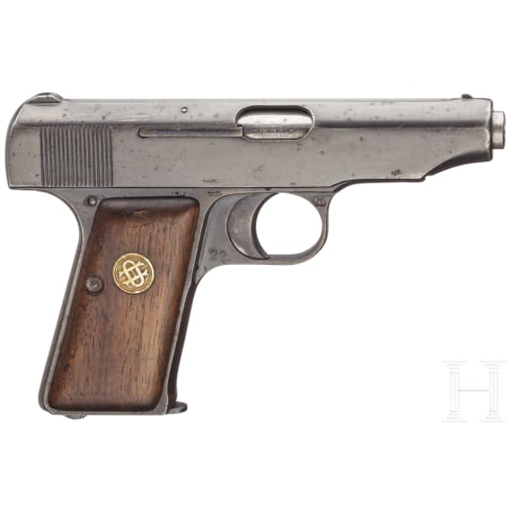 An Ortgies pistol with additional safety