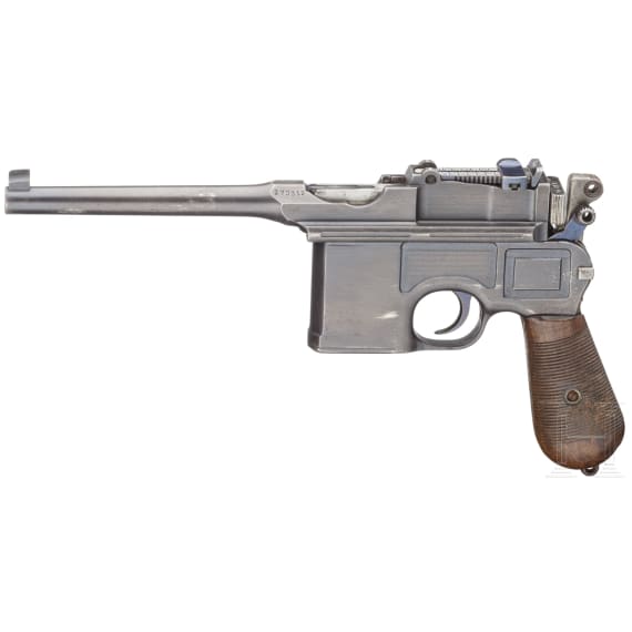 A Mauser C 96 "Prewar Commercial", with detachable stock and leather harness