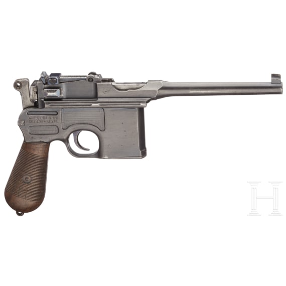 A Mauser C 96 "Prewar Commercial", with detachable stock and leather harness