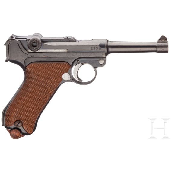 A pistol 08, DWM 1918 with holster