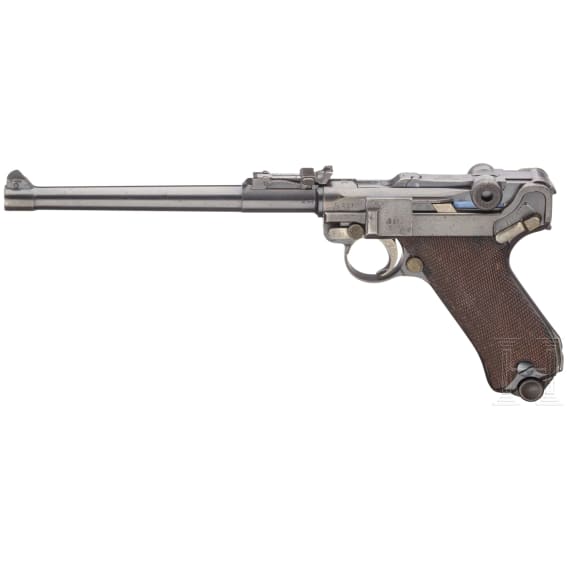 An Artillery Luger, Erfurt 1914, with shoulder stock, holster and strapping