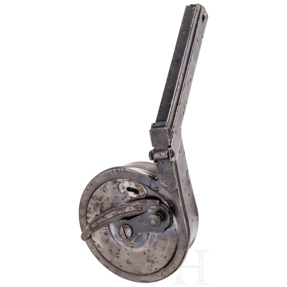 Snail drum magazine for an artillery Luger, Germany, circa 1915