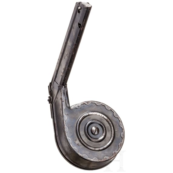 Snail drum magazine for an artillery Luger, Germany, circa 1915