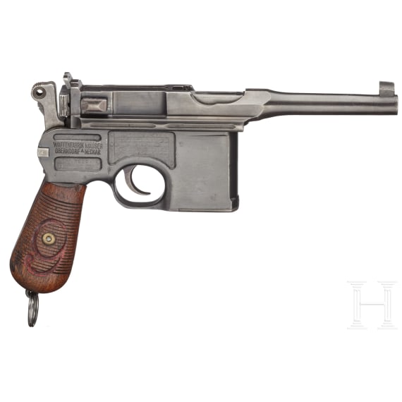 A Mauser C 96/16 of the Weimar police ("1920 Rework")