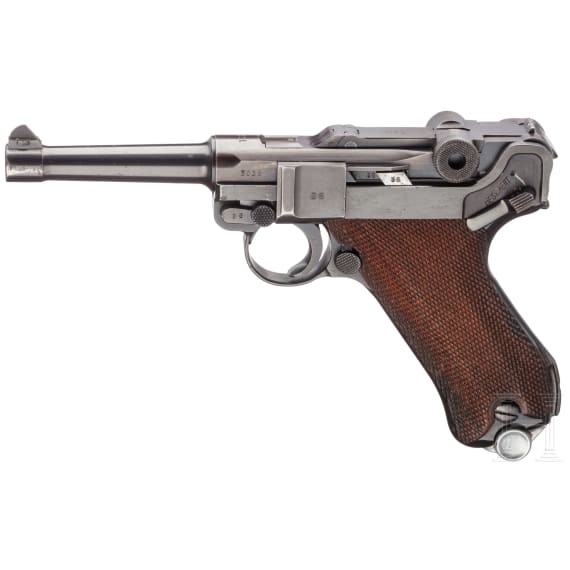 A pistol 08 by Mauser, code S/42 - 1937" with holster