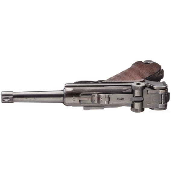 A pistol 08 by Mauser, code S/42 - 1937" with holster