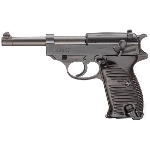 A Mauser P 38, code "ac -43" (FN breech), with holster