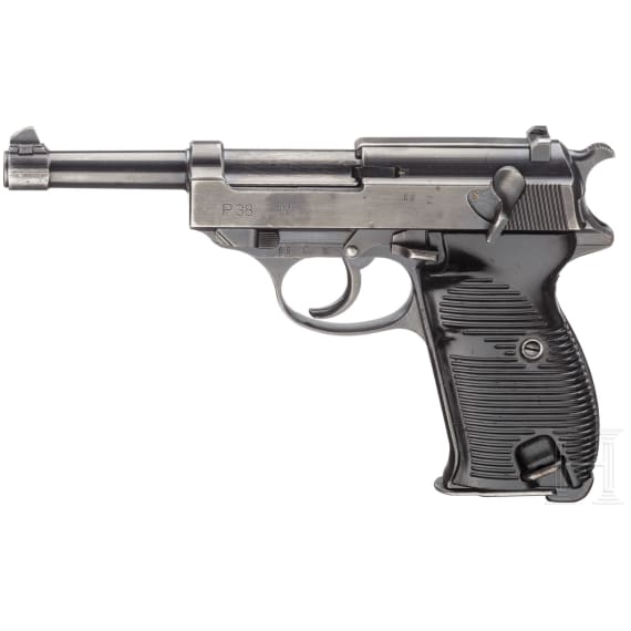 A Mauser P 38, code "byf - 42" with holster