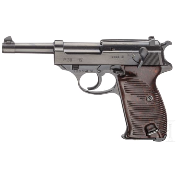 A Mauser P 38, code Byf - 43" with holster