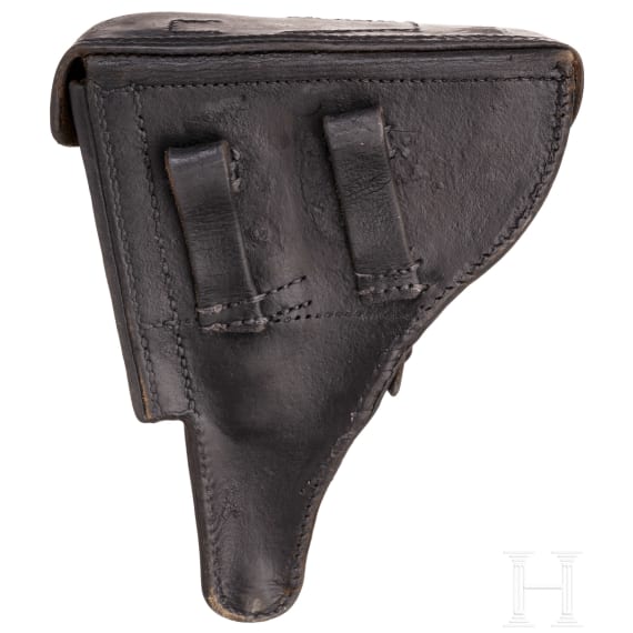 A pistol 08 by Simson, "Blank Chamber Variation", with holster