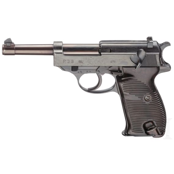A Spreewerk P 38, code "cyQ, Barrel made by Walther, with holster