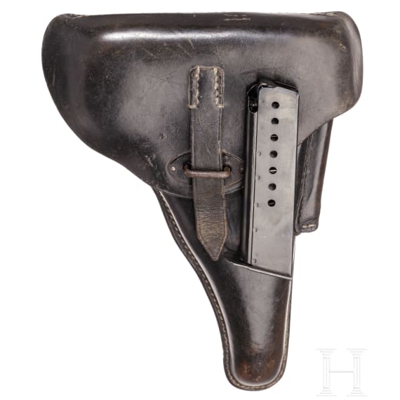 A Spreewerk P 38, code "cyQ, Barrel made by Walther, with holster