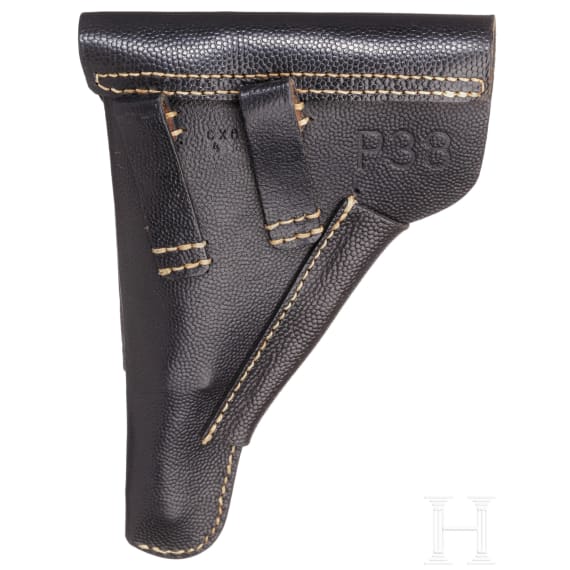 A Walther P 38, code "ac - 44" with fnh barrel and holster