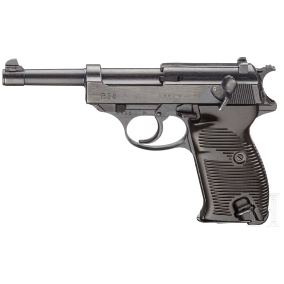 A Walther P 38, code "ac - 45" with holster