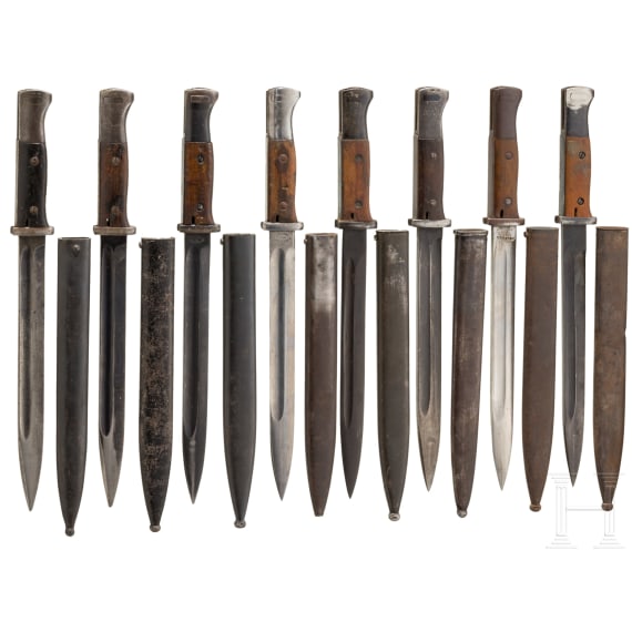 Eight bayonets M 1884/98