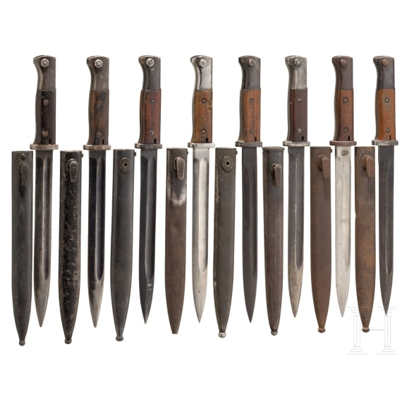Eight bayonets M 1884/98