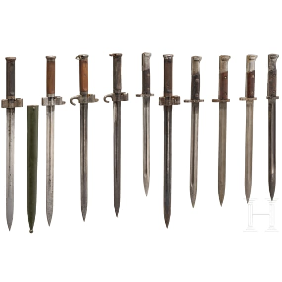 Five Czech and five Hungarian bayonets